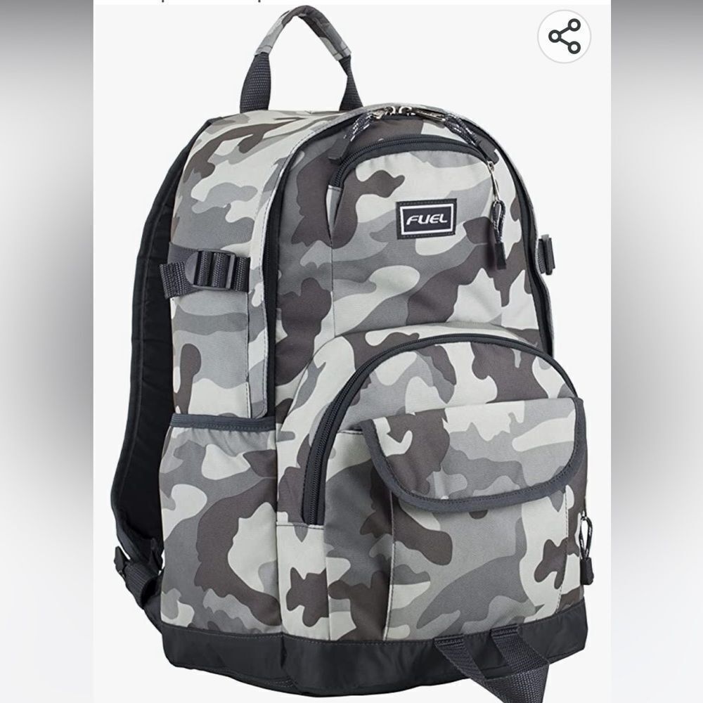 Fuel Millennial Tech Backpack - Army Camo Nwt Grey/Off White
